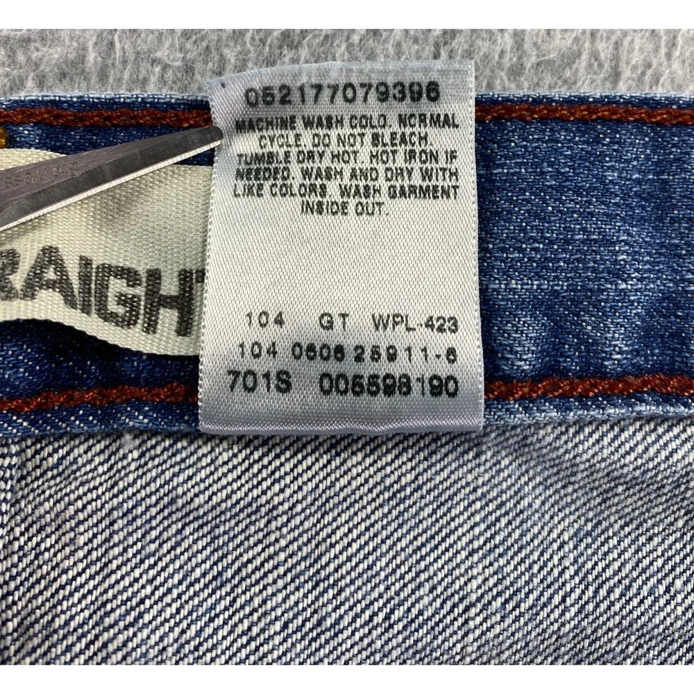 Levis 559 Relaxed Straight Jeans Mens 36x32 Blue Med Wash 100% Cotton Distressed